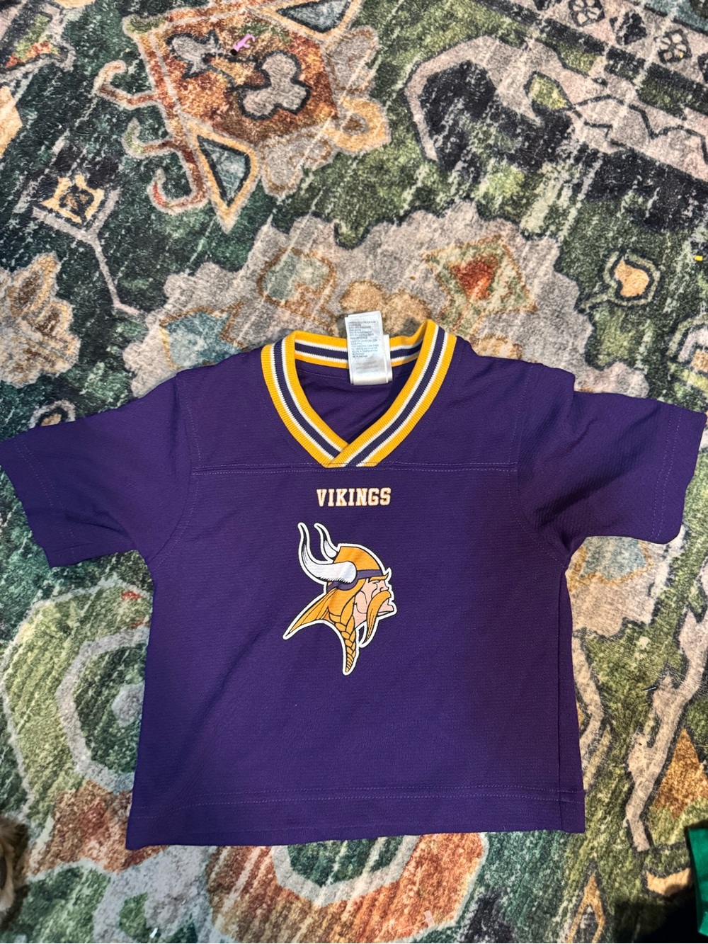 Kids Minnesota Vintage Vikings Purple Short Sleeve Jersey Top